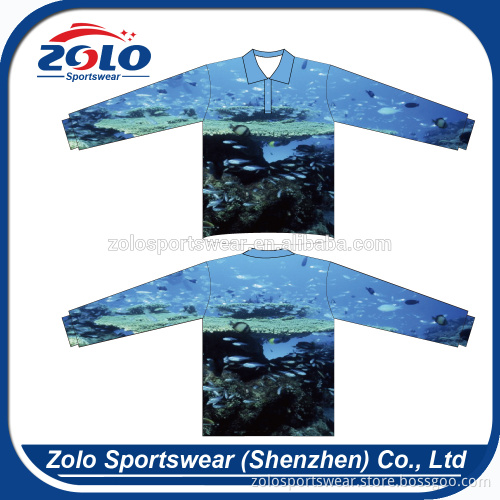 Low Price Custom Made Sublimated Youth Ladys Fishing Shirt